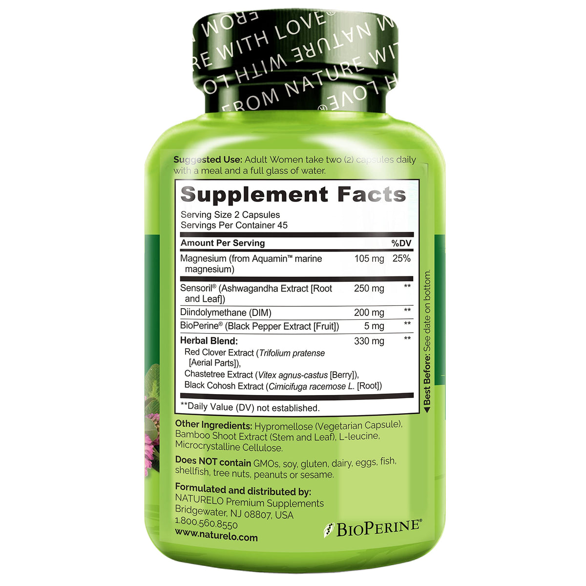 NATURELO Menopause Supplements with Black Cohosh - 90 Capsules - image 3
