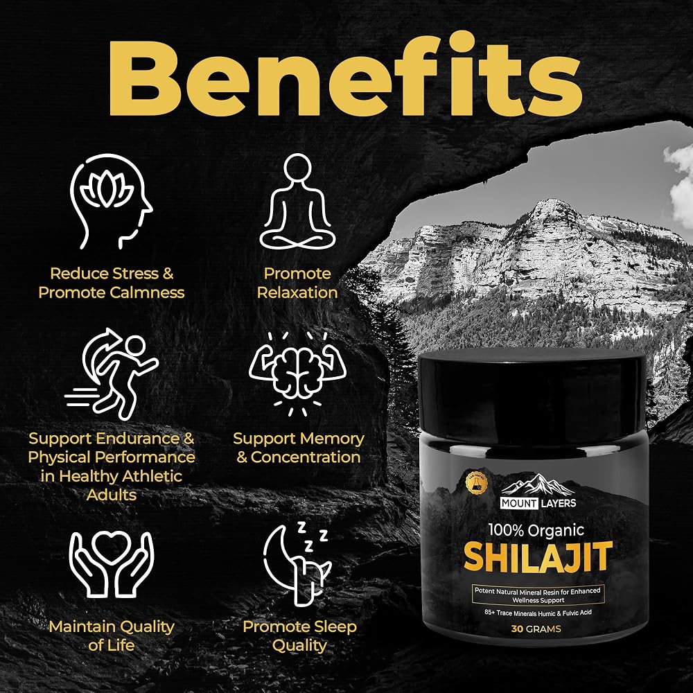 Mount Layers Organic Shilajit Resin with Fulvic Acid - 30g Jar - image 4