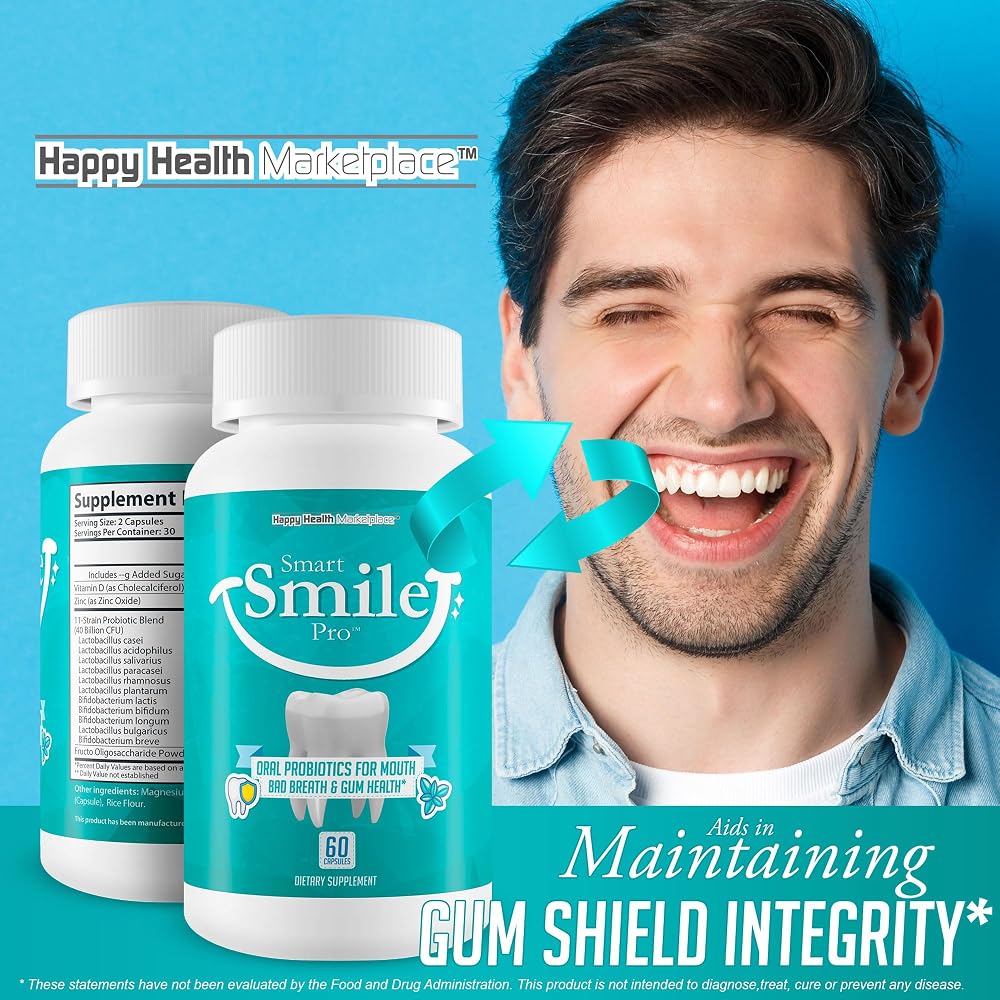 Happy Health Marketplace Smart Smile Pro Oral Probiotics - 60 Capsules - image 5