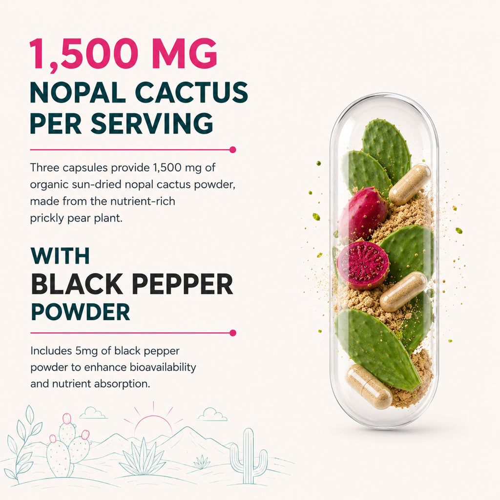 Eleva Nutrition Nopal Cactus Capsules 1500mg - 240 Capsules - image 5