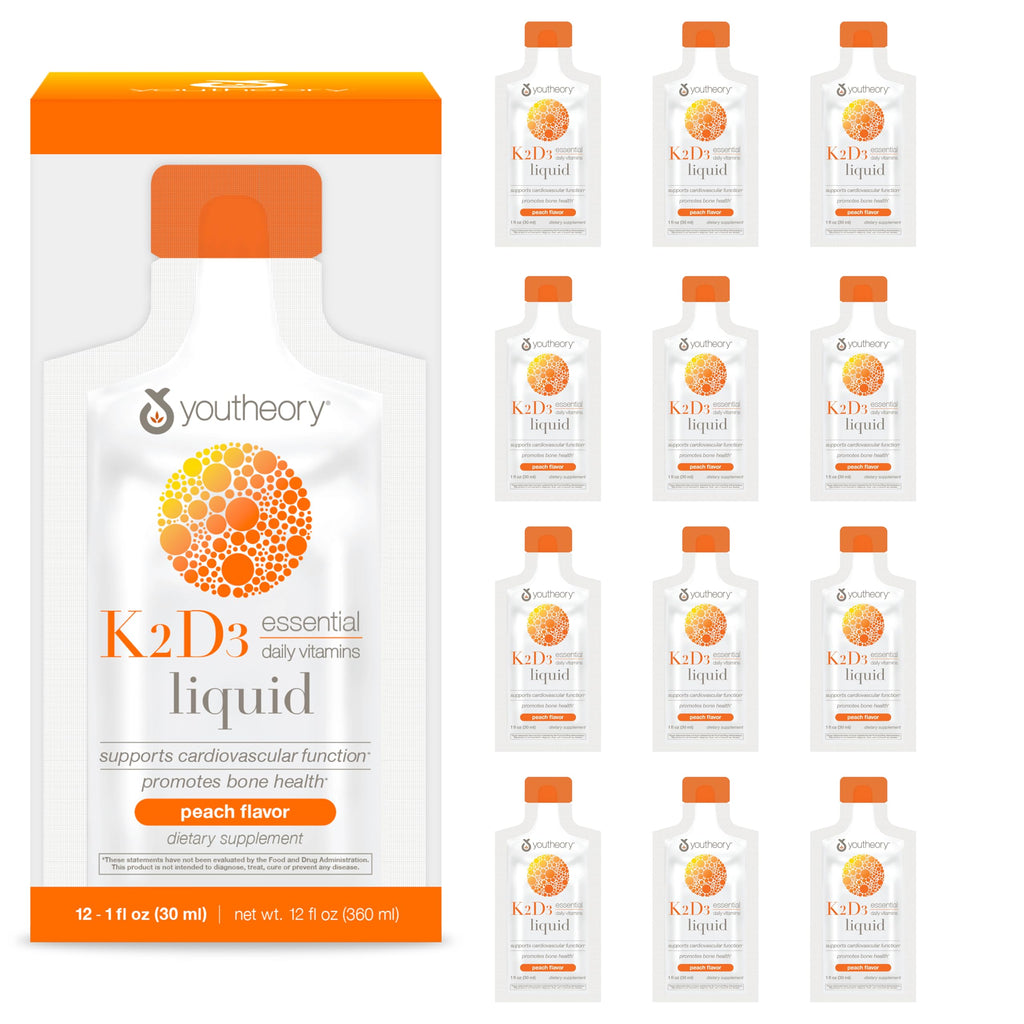 Youtheory K2D3 Liquid - Vitamin D3 & K2 Supplement for Bone