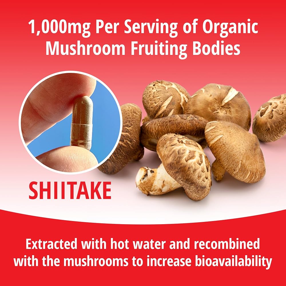 ENCAPSULATE Shiitake Capsules 1000mg Immune Support - 60 Count - image 6
