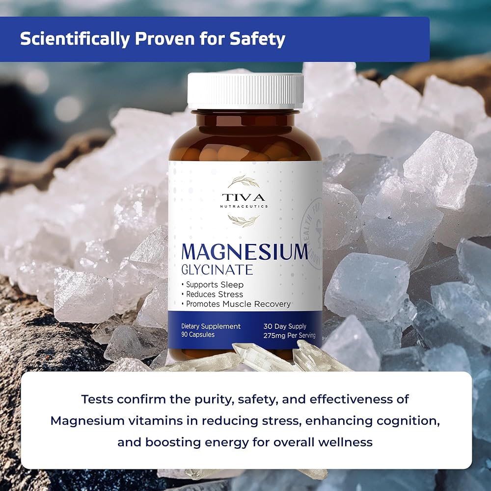 TIVA Nutraceutics Magnesium Glycinate for Sleep - 90 Capsules - image 5