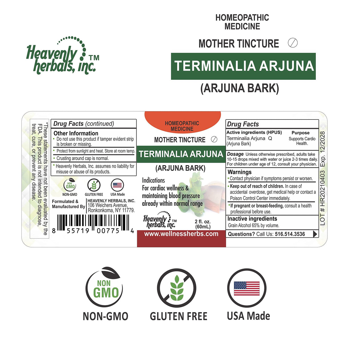 Heavenly Herbals Terminalia Arjuna Q Homeopathic Mother Tincture - 2 Fl Oz - image 9