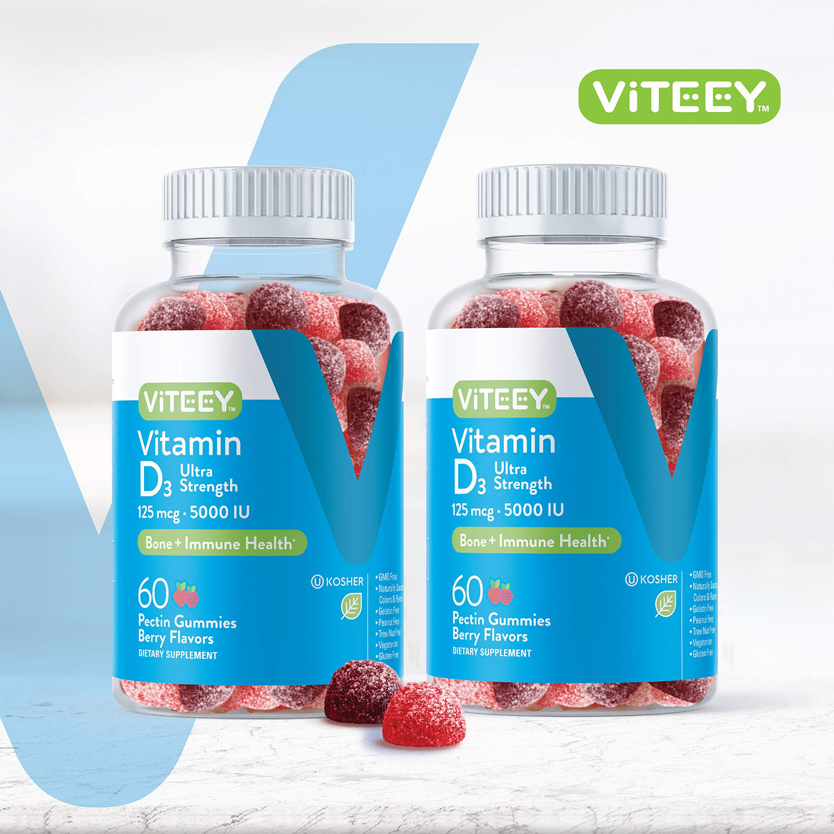 Viteey Vitamin D3 Gummies for Adults & Teens - 5