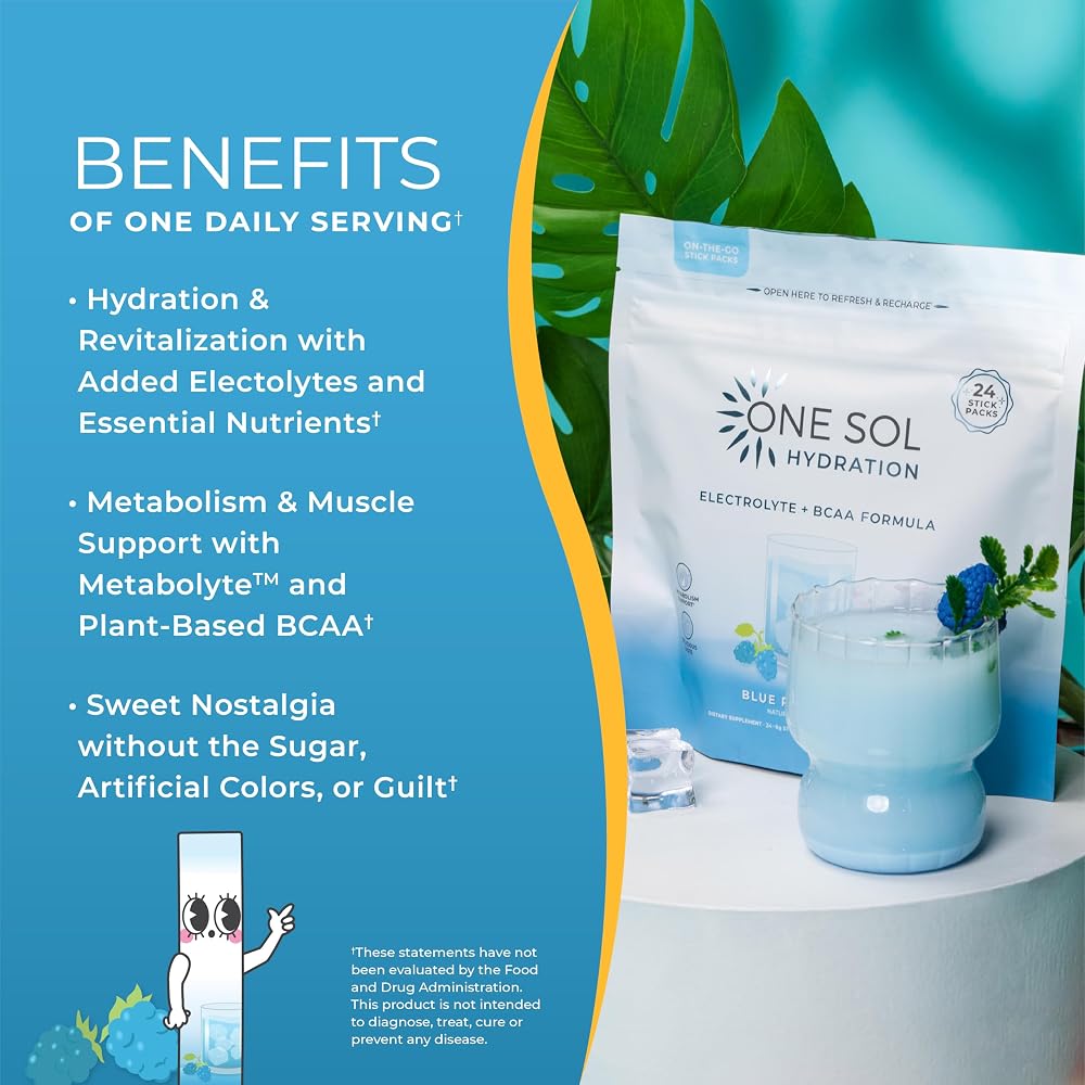 One Sol BCAA & Electrolyte Powder for Hydration, Energy & Recovery