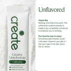 Create Creatine Monohydrate Powder Unflavored - 30 Packs - image 2