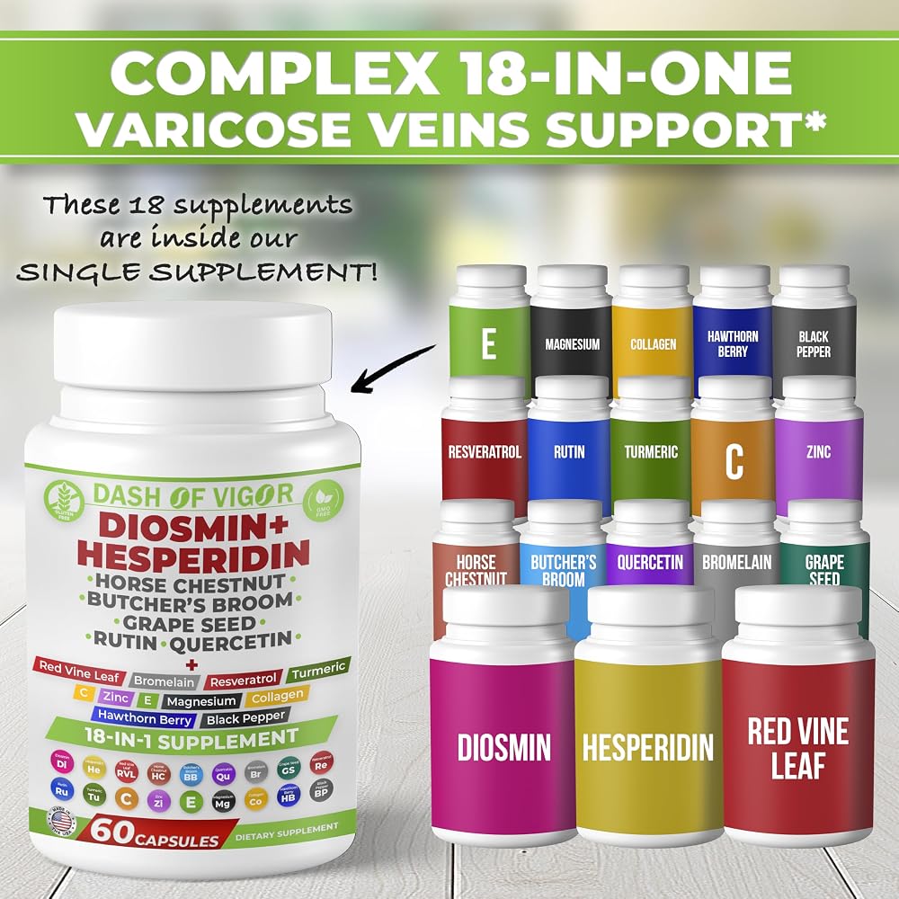 Dash of Vigor 18-in-1 Diosmin Hesperidin Supplement - 60 Capsules - image 2