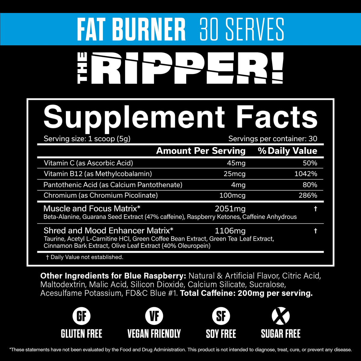 JNX SPORTS The Ripper Thermogenic Pre Workout Powder, 30 Servings