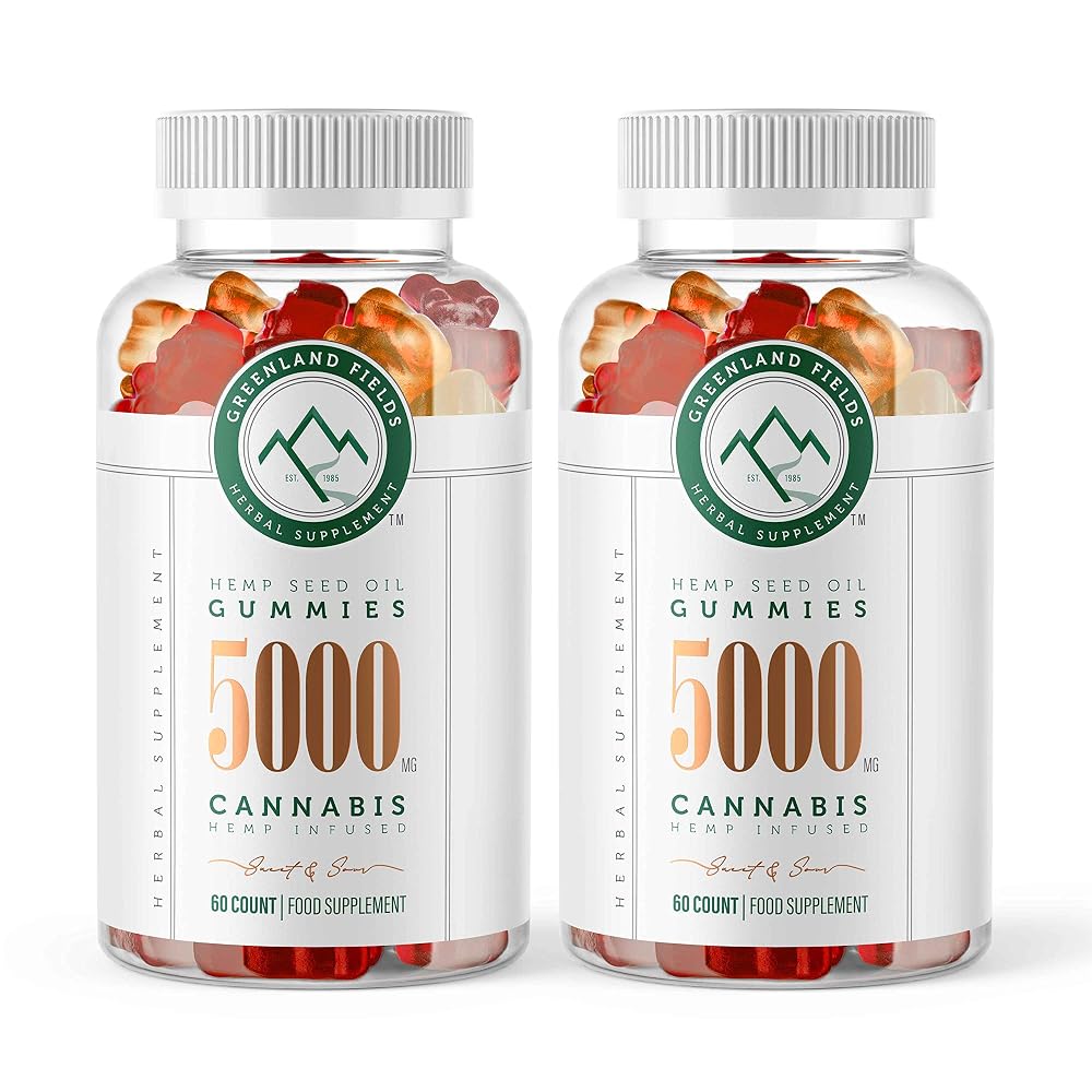 Greenland Fields Organic Hemp Chewy Bears 5000MG - 60 Gummies