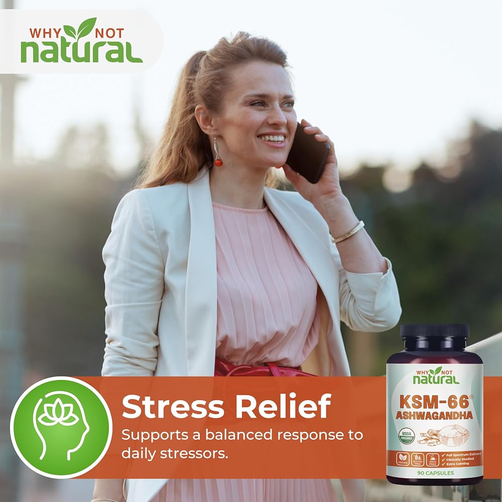 Why Not Natural Organic Ashwagandha KSM-66 Supplements - 90 Capsules - image 6