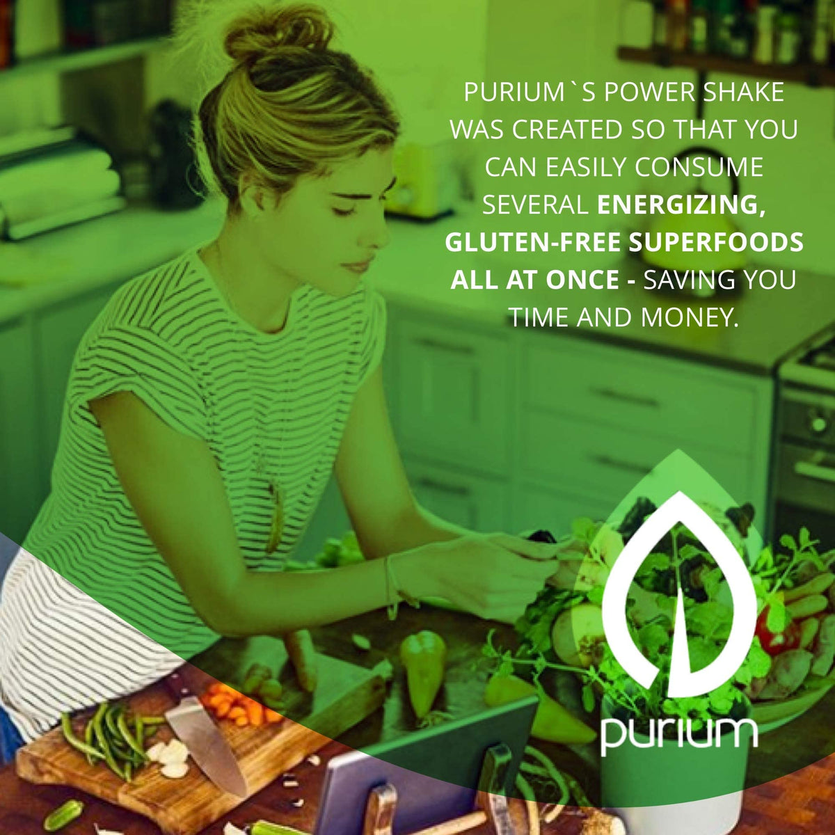 Purium Power Shake Unflavored Vegan Meal Replacement Powder - 30 Servings - image 2