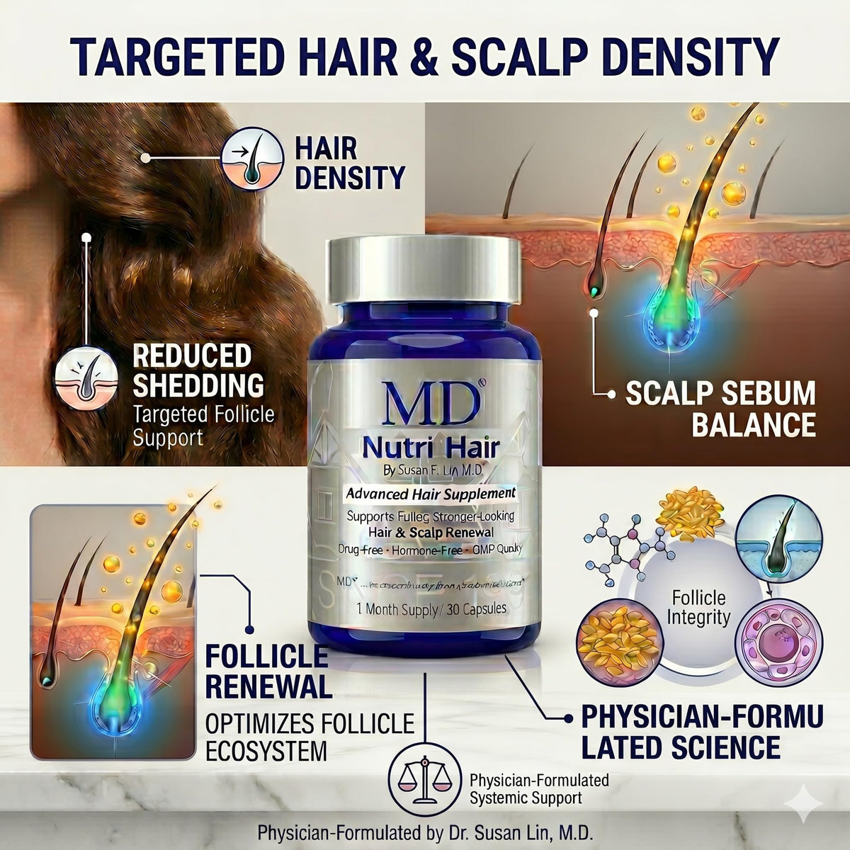 MD Nutri Hair Biotin Supplement - 30 Vegetarian Capsules - image 4