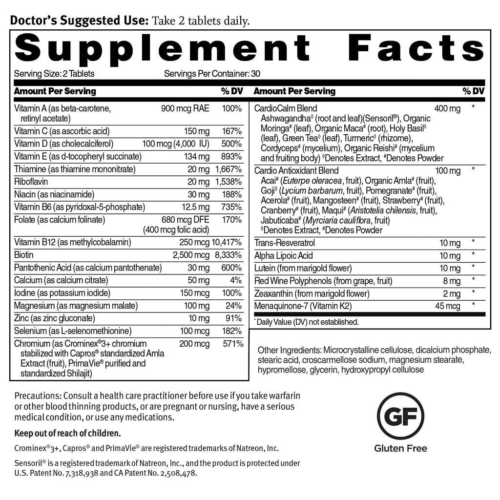 Dr. Sinatra Heart Healthy Multivitamin Complete - 60 Tablets - image 2