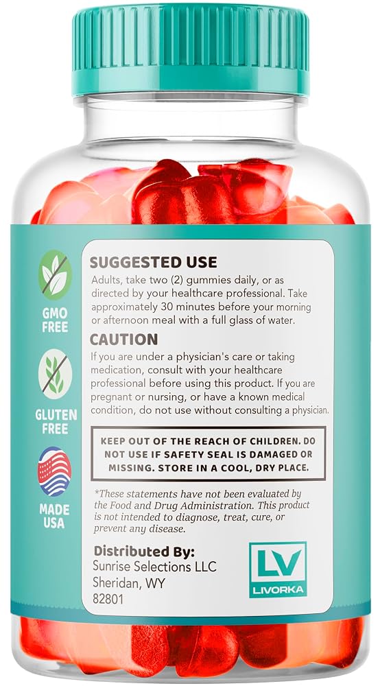 LIVORKA Ketolicious Keto ACV Gummies 1050mg - 180 Gummies - image 4