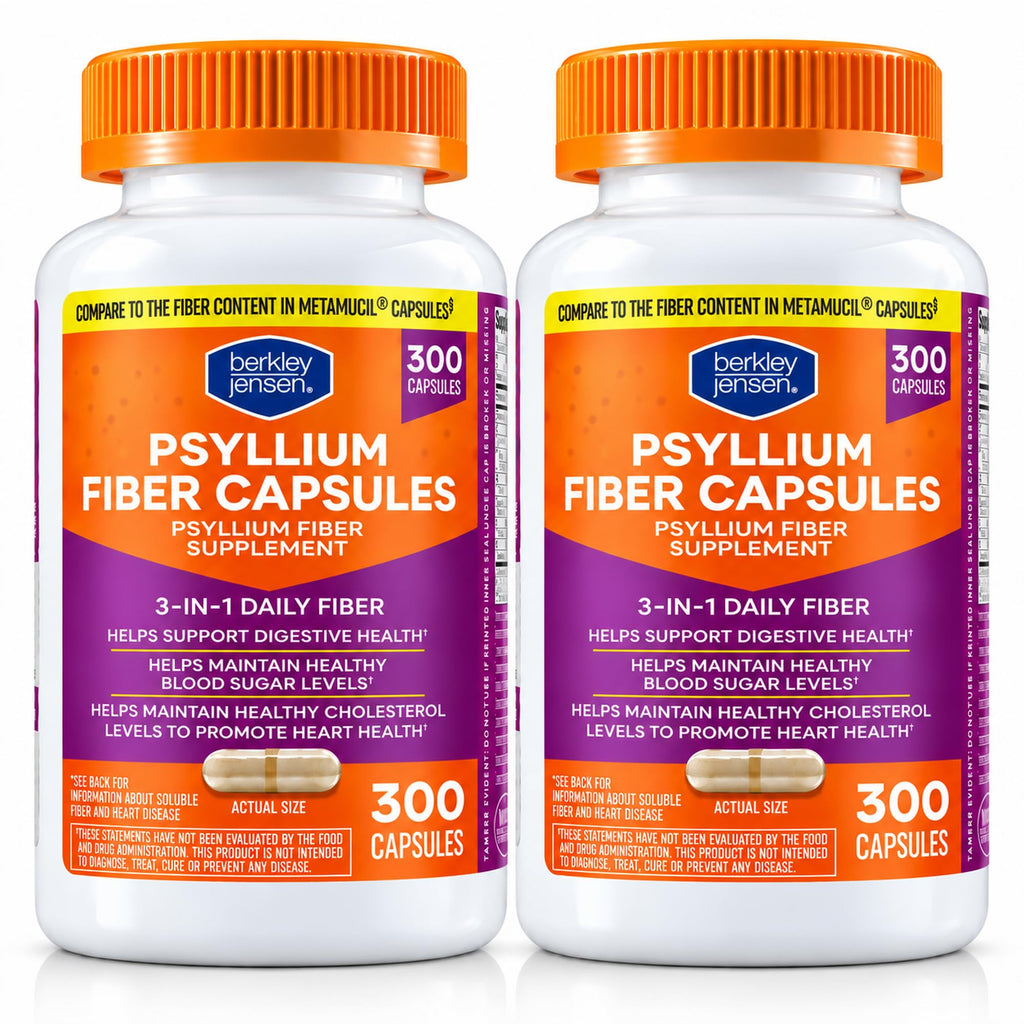 Berkley Jensen Psyllium Husk Fiber Capsules - 600 Count