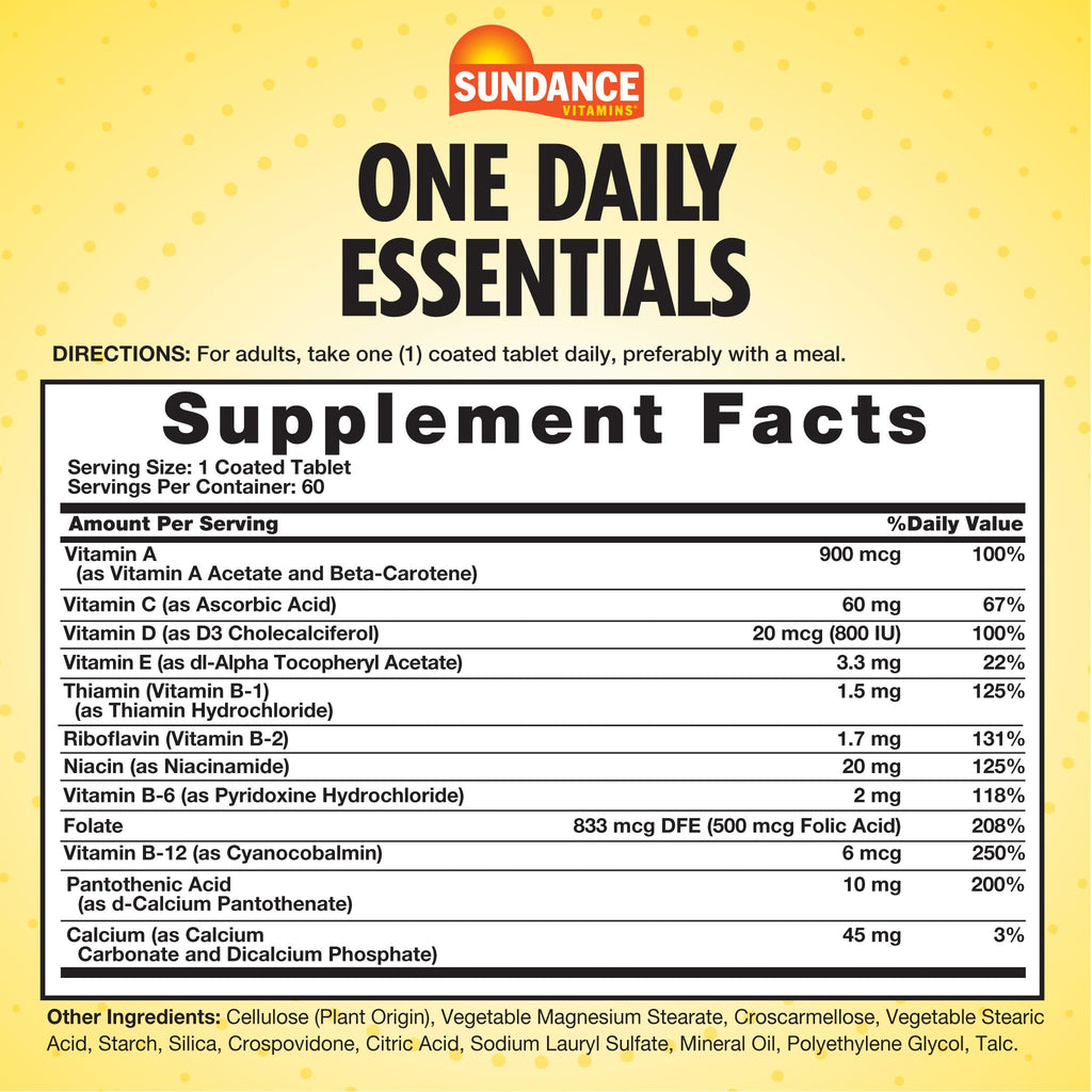 Sundance Daily Multivitamin for Adults - 60 Tablets - image 2
