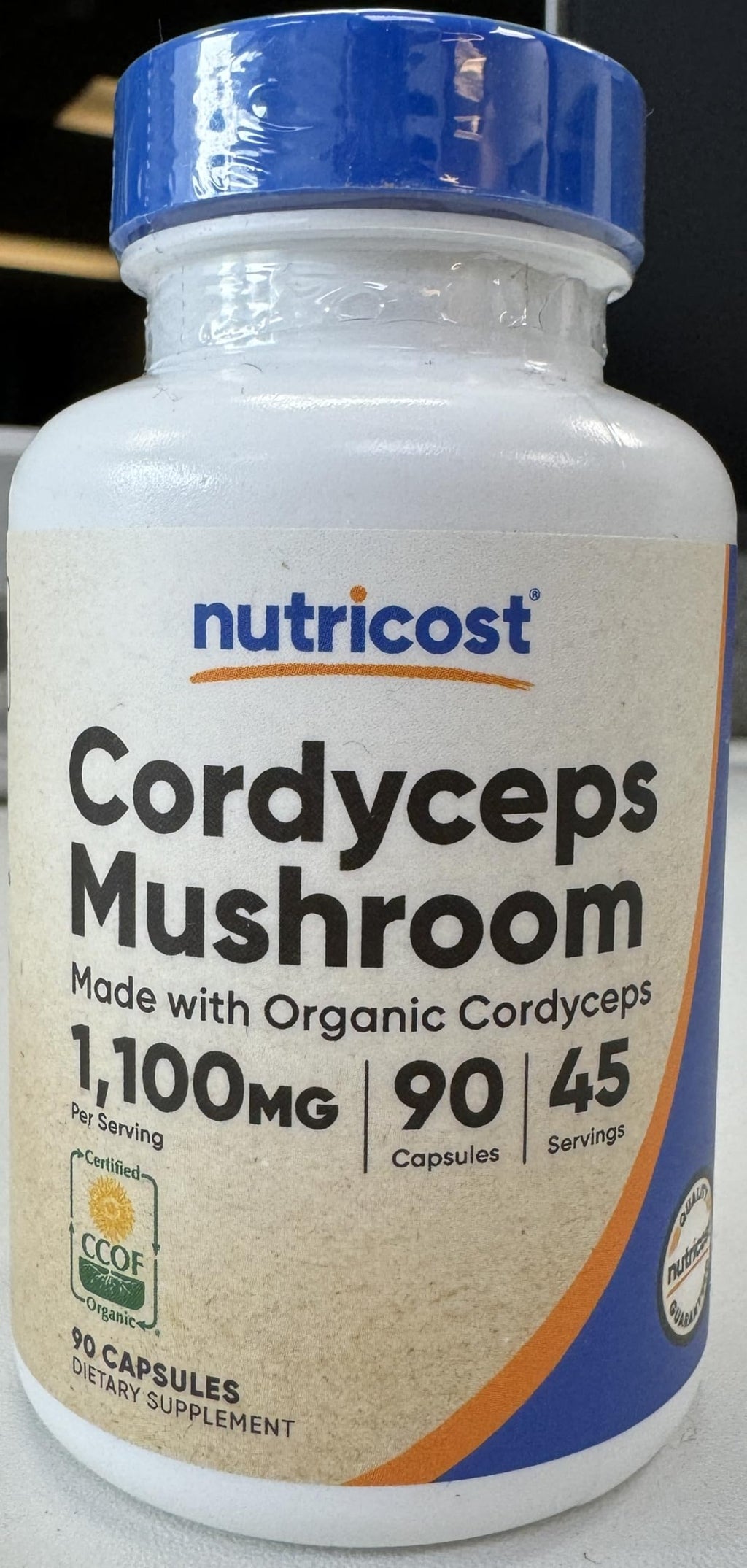 Nutricost Organic Cordyceps Mushroom Capsules 1100mg - Certified CCOF