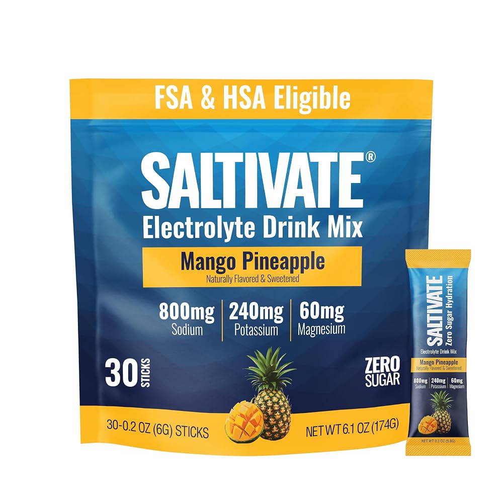 Saltivate Electrolytes Powder, Sugar Free, 800mg Sodium