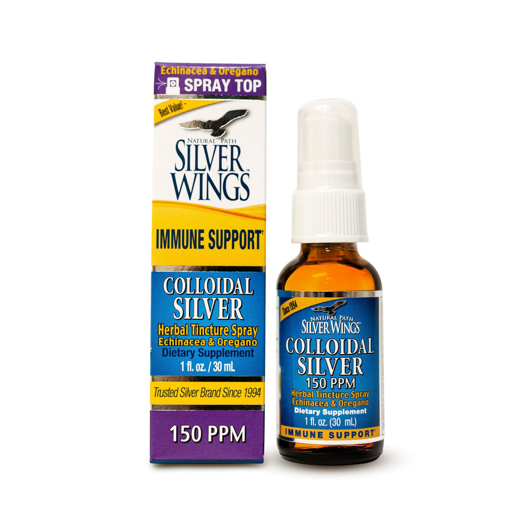 Natural Path Silver Wings Colloidal Silver 500ppm - Premium Glass