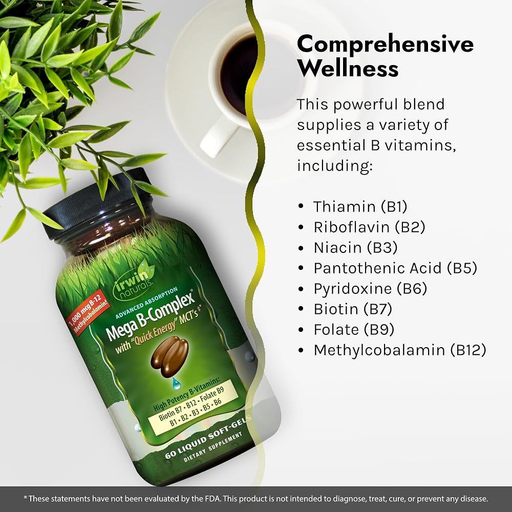 Irwin Naturals Advanced Absorption Mega-B Complex - 60 Softgels - image 4