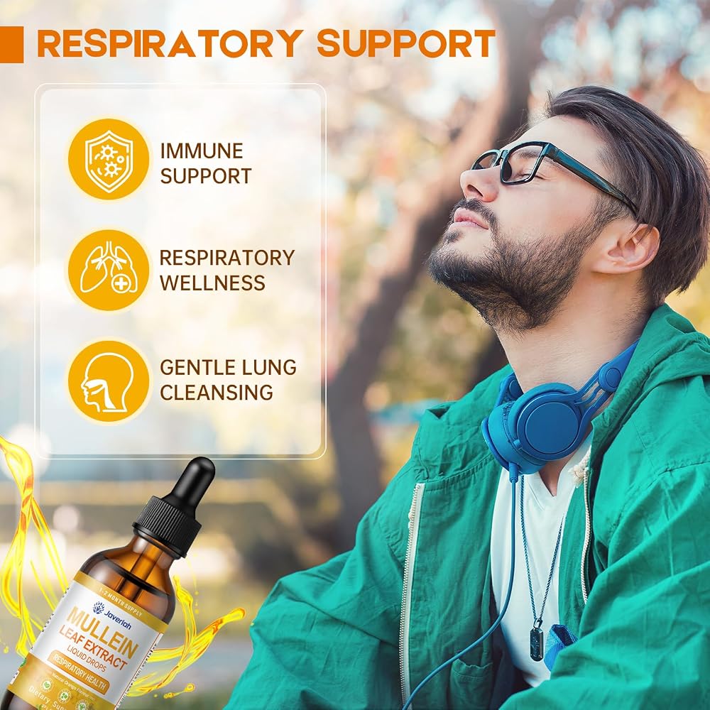 Javeriah Mullein Drops for Lungs Cleanse with Cordyceps