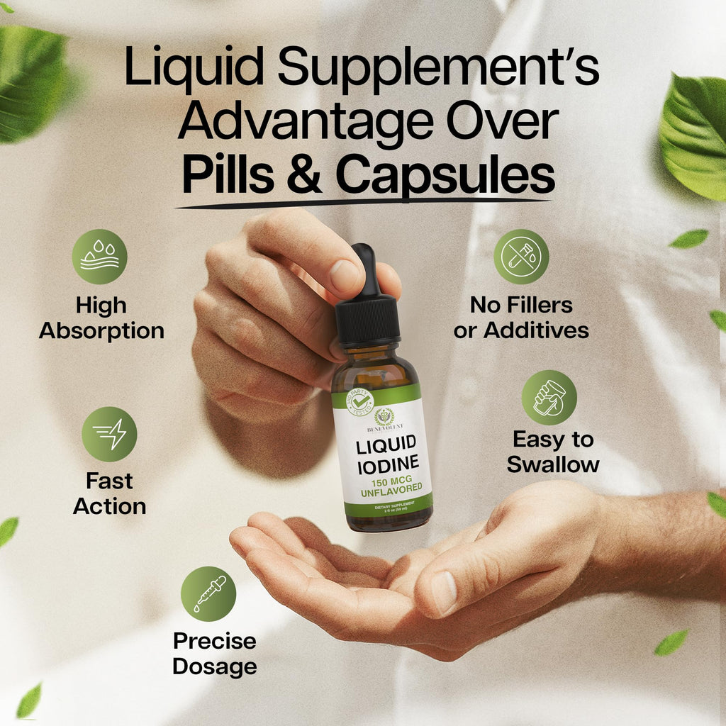 Benevolent Nourishment Liquid Iodine Drops Thyroid Support - 2 Fl Oz - image 4