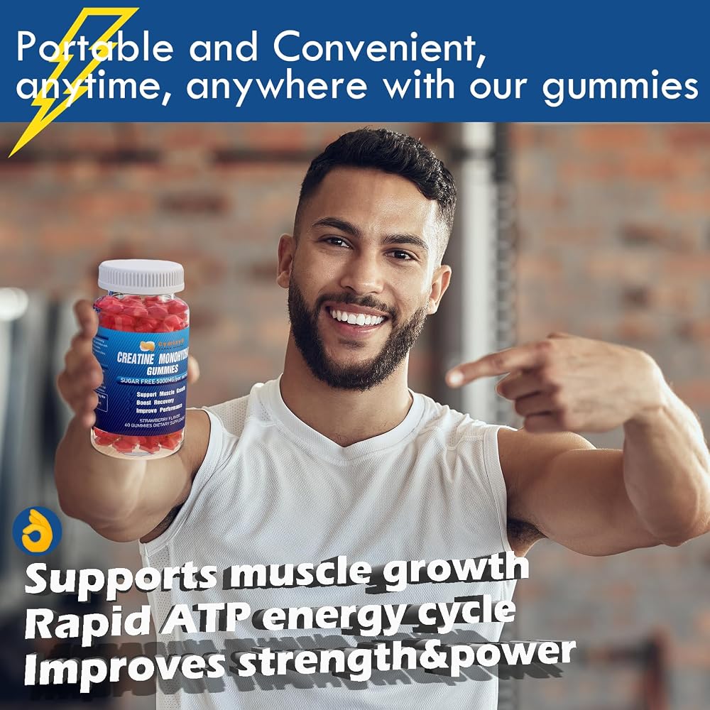 Cymixy8 Creatine Monohydrate Gummies 5g for Men & Women