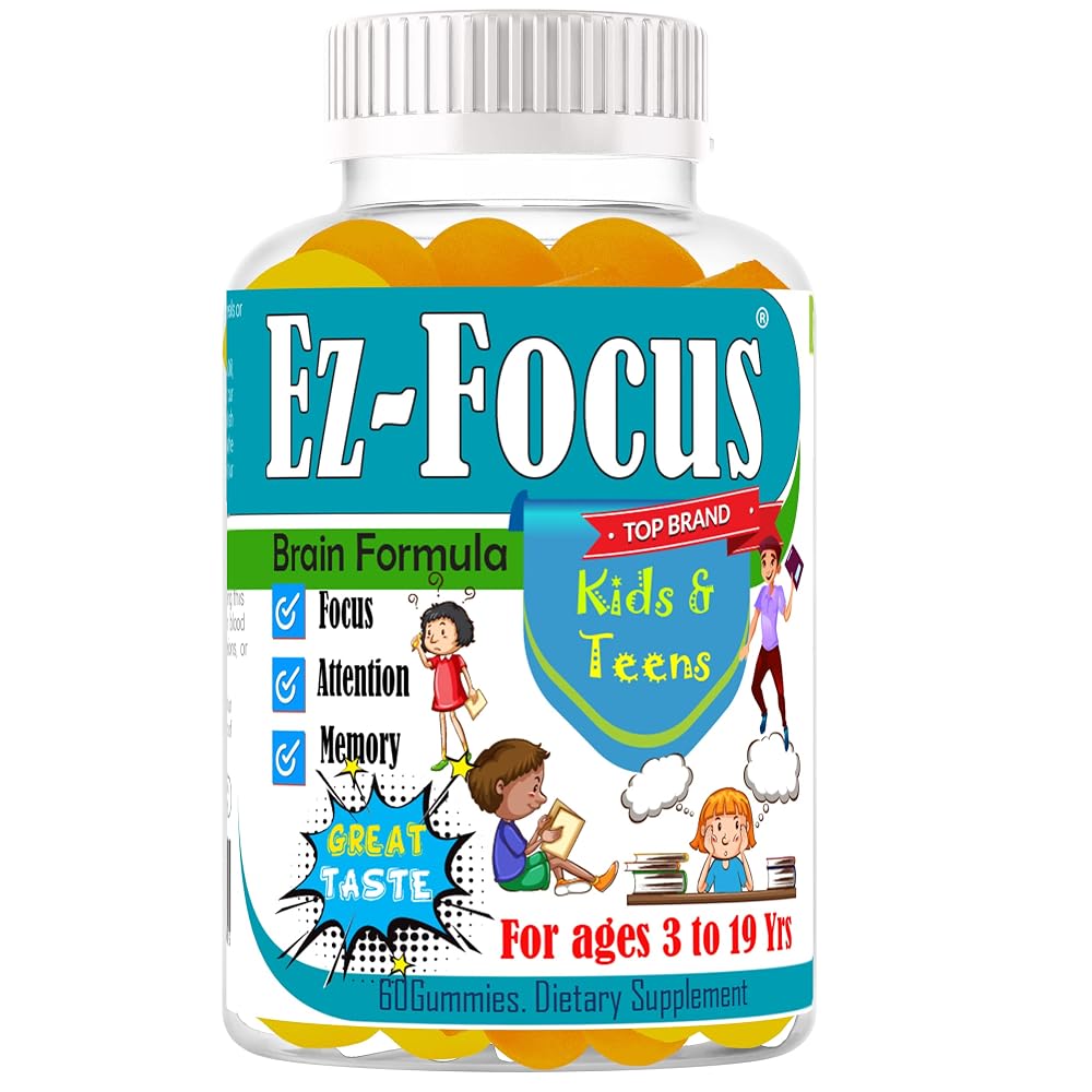 Celebrity LifeStyle Ez-Focus Gummies for Kids Brain Support - 60 Count