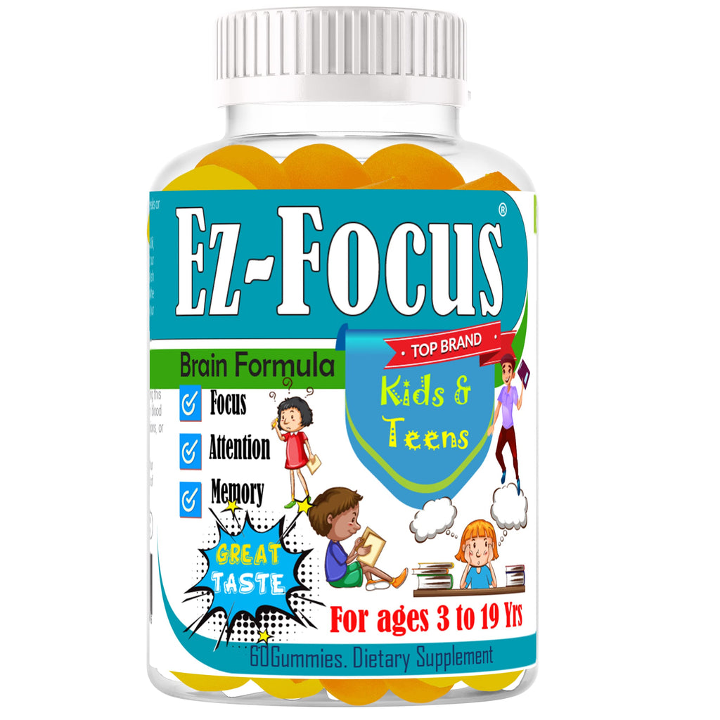 Celebrity LifeStyle Ez-Focus Gummies for Kids Brain Support - 60 Count