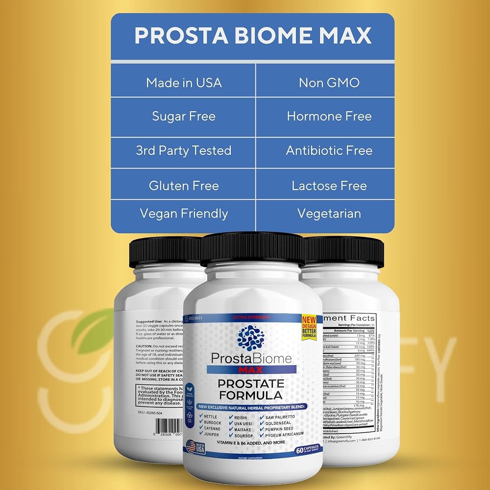 GREENVIFY ProstaBiome Max Prostate Support Formula