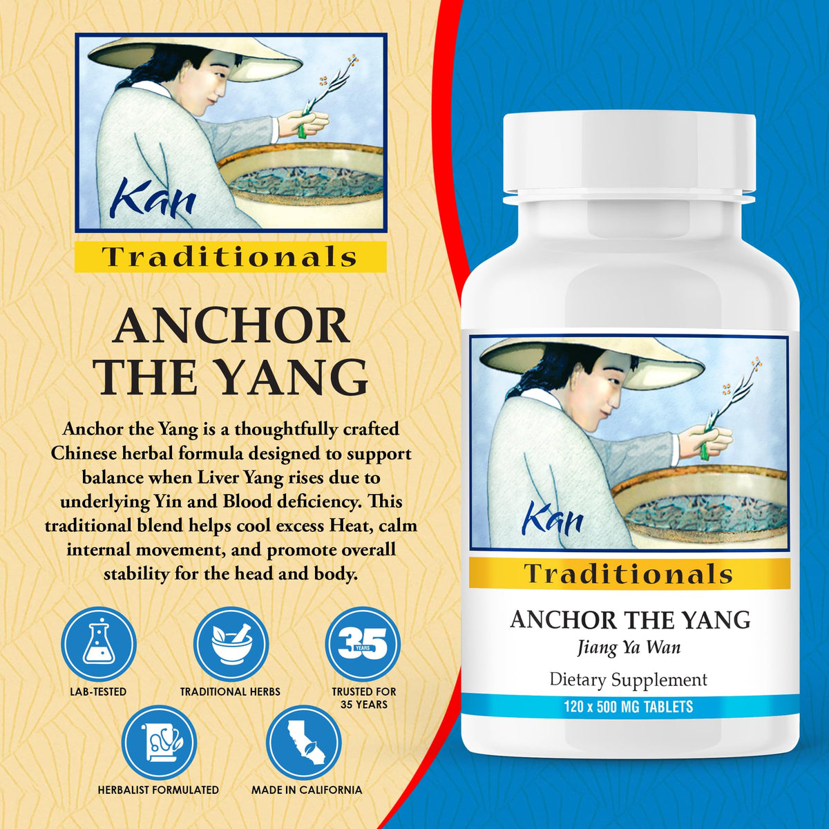 Kan Herb Company Anchor the Yang - 120 Tablets - image 2