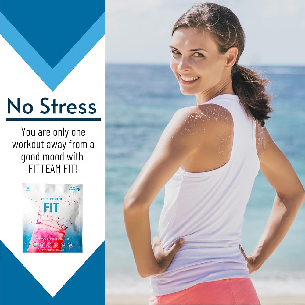 FITTEAM Fit Sticks Organic Energy Drink Mix - 30 Stick Packs - image 8
