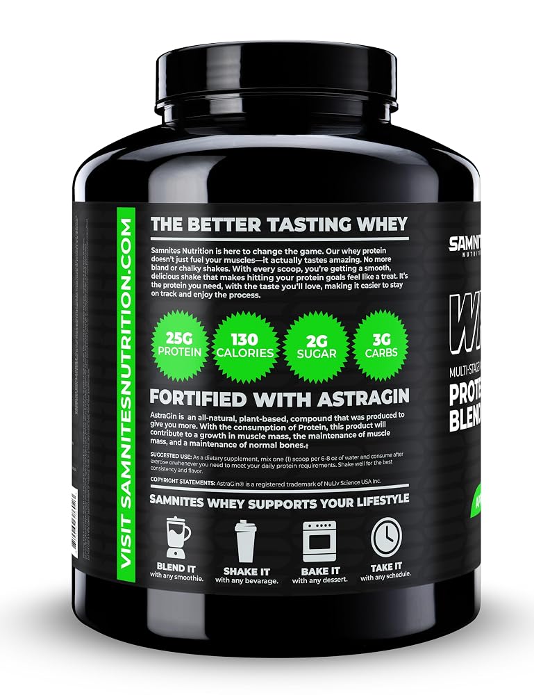 Samnites Nutrition Whey Protein Blend Apple Cinnamon - 1.9 lb - image 3