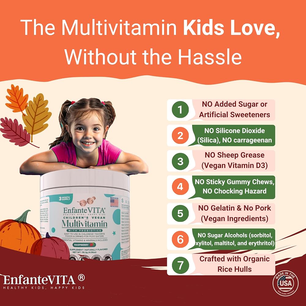 EnfanteVITA All in One Kids Multivitamin Powder Immune Support - 90 Day - image 4