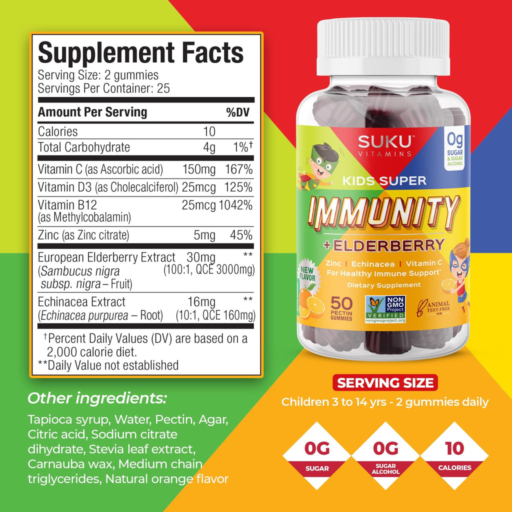 SUKU Kids Super Immunity Elderberry Gummies - 50 Count - image 4