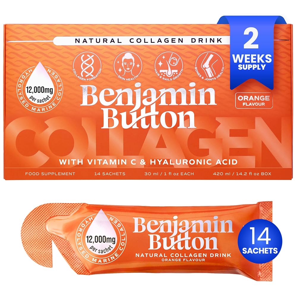 Benjamin Button Marine Collagen Liquid Sachet w/Hyaluronic Acid