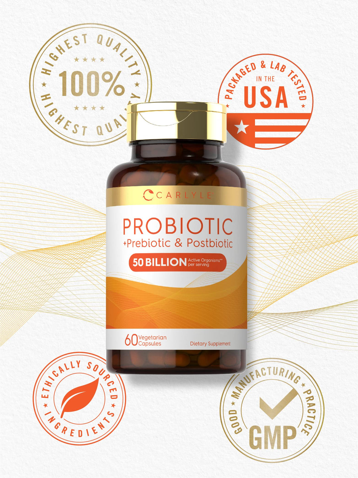Carlyle Probiotic for Women and Men 50 Billion CFU - 60 Capsules - image 5