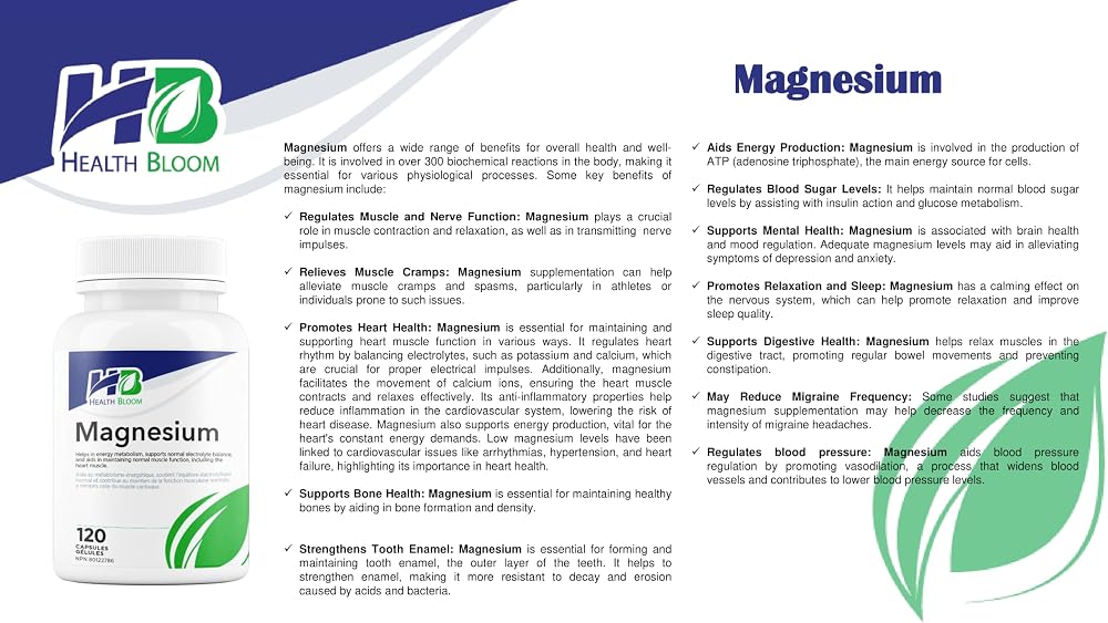 Health Bloom Magnesium - 60 Capsules - image 4