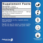 Patient One Milk Thistle Extract 250 mg Liver Support - 90 Capsules - image 2