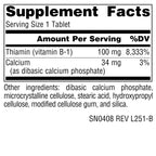 Source Naturals Vitamin B-1 100 mg - 250 Tablets - image 2