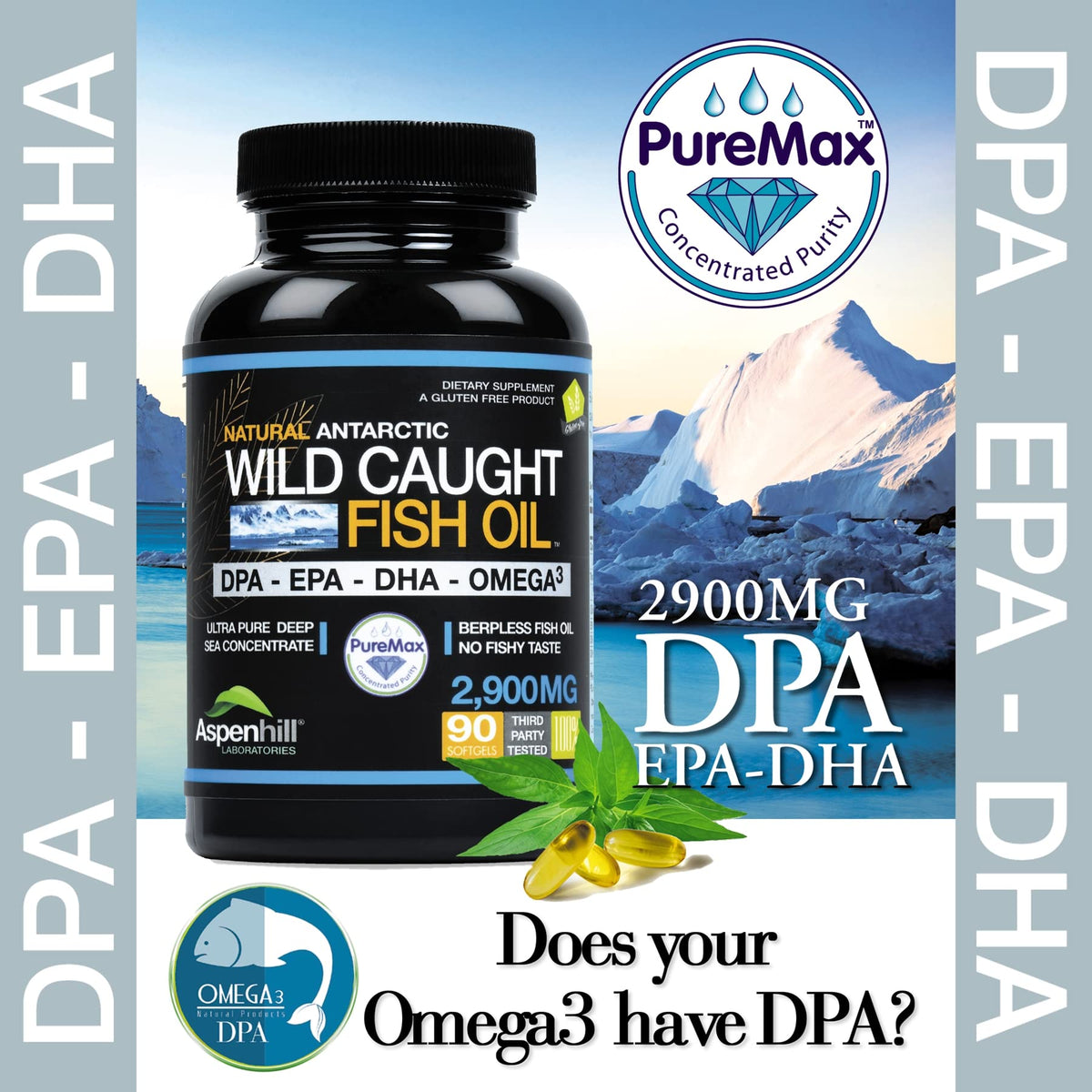 Aspenhill Laboratories Wild Caught Omega-3 Fish Oil - 270 Capsules - image 2
