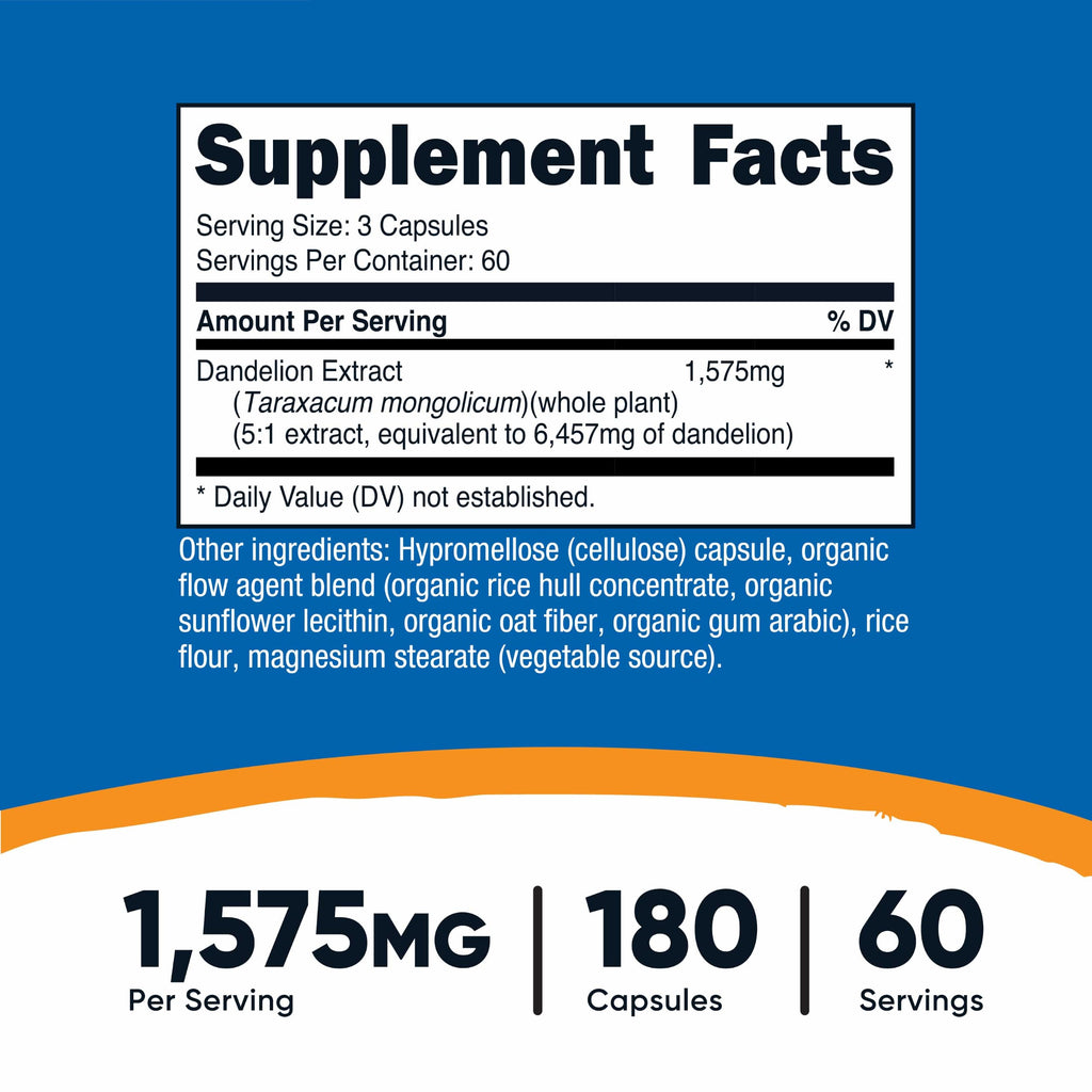 Nutricost Dandelion Root 525mg