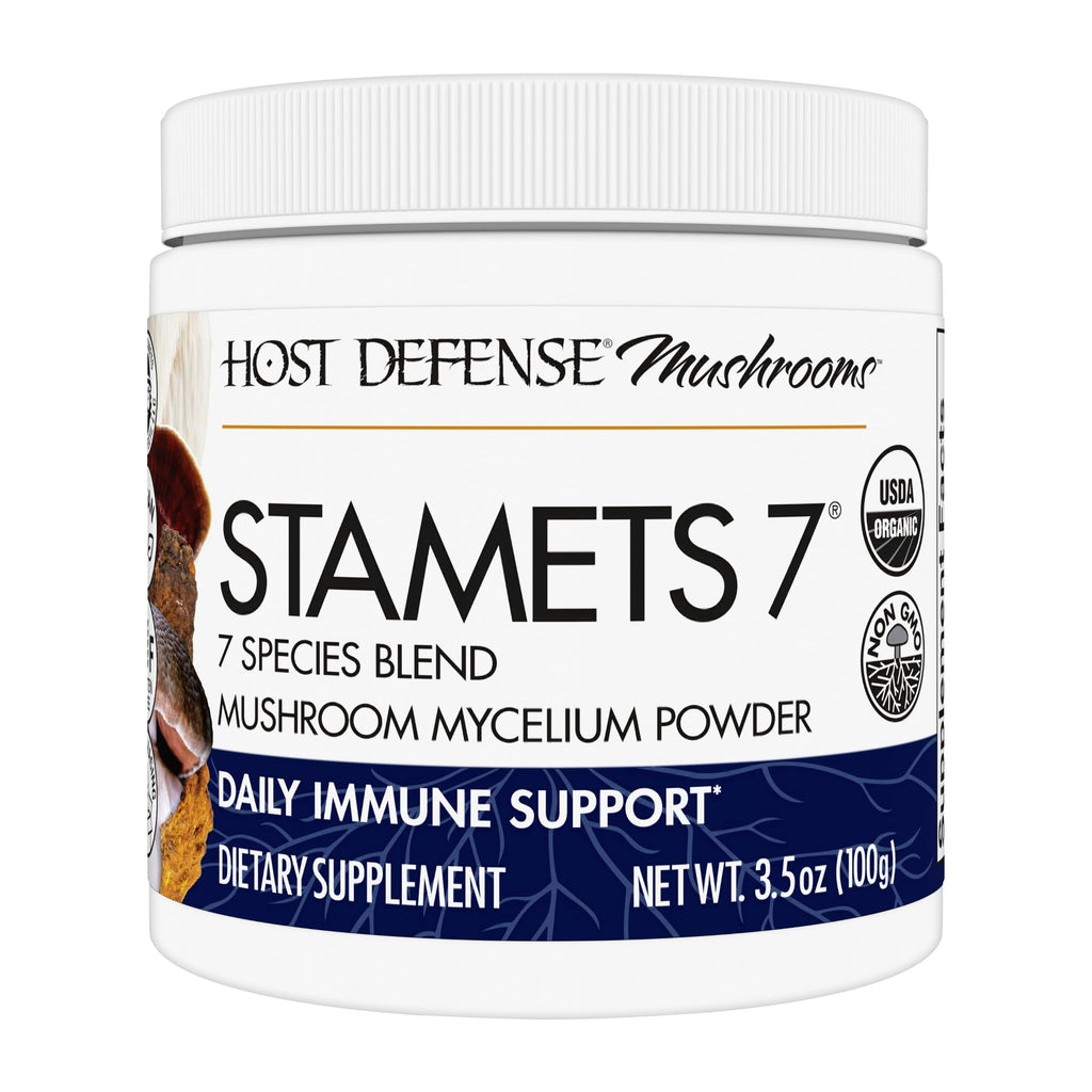 Host Defense Stamets 7 Mushroom Powder Immune Support - 3.5 oz