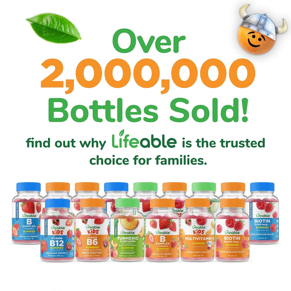 Lifeable Vitamin B12 1000 mcg Vegan Gummies for Kids - 90 Count - image 6