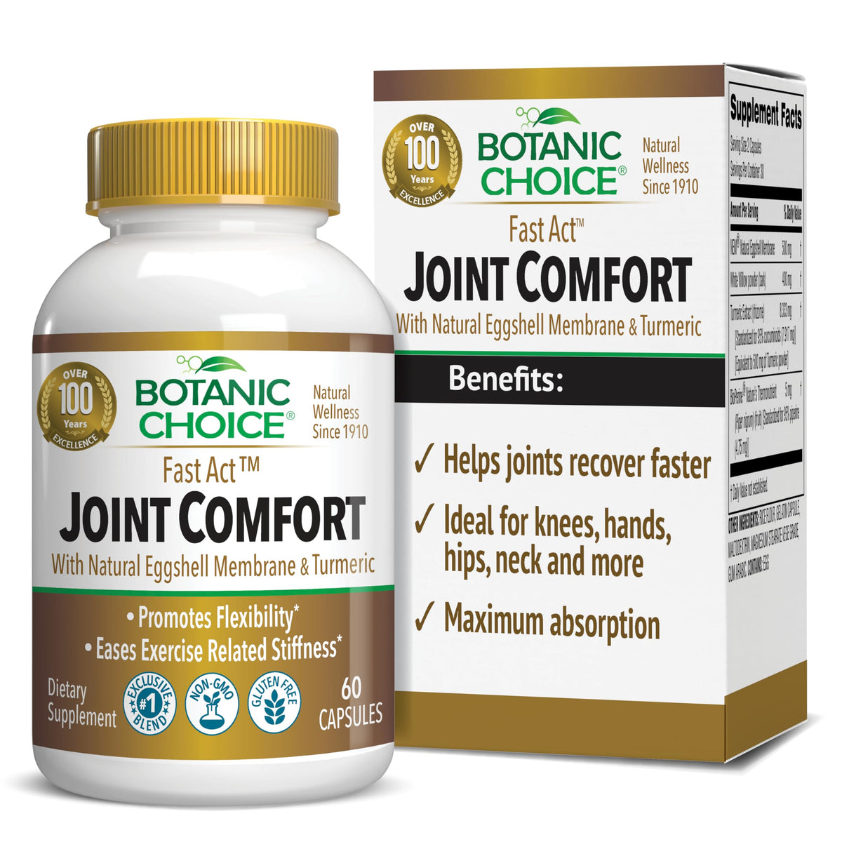 Botanic Choice Turmeric Curcumin & NEM Joint Comfort - 60 Capsules