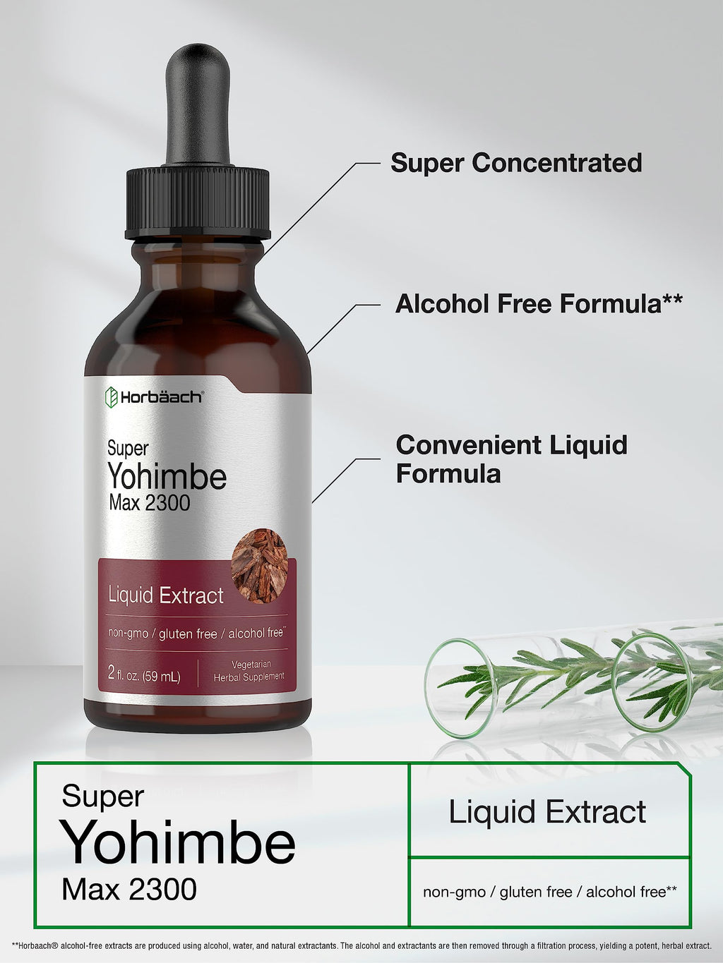 Horbäach Yohimbe Bark Liquid Extract - 2 Fl Oz - image 3