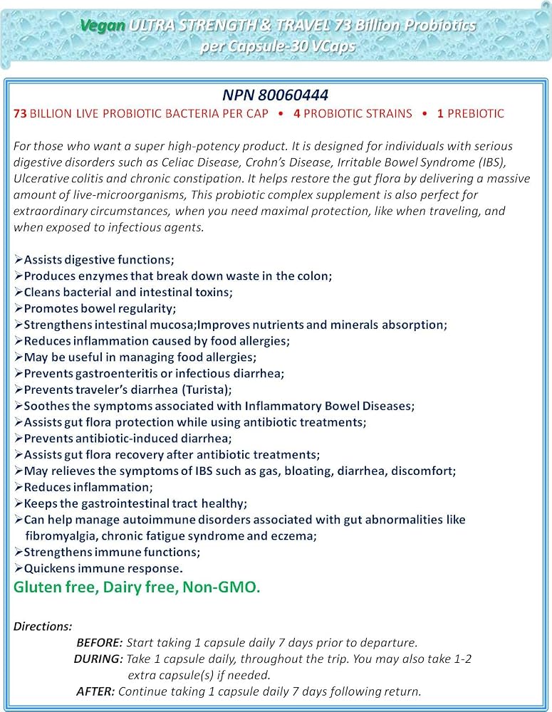 NOVA Probiotics Vegan Ultra Strength 73 Billion CFU - 30 Capsules - image 3