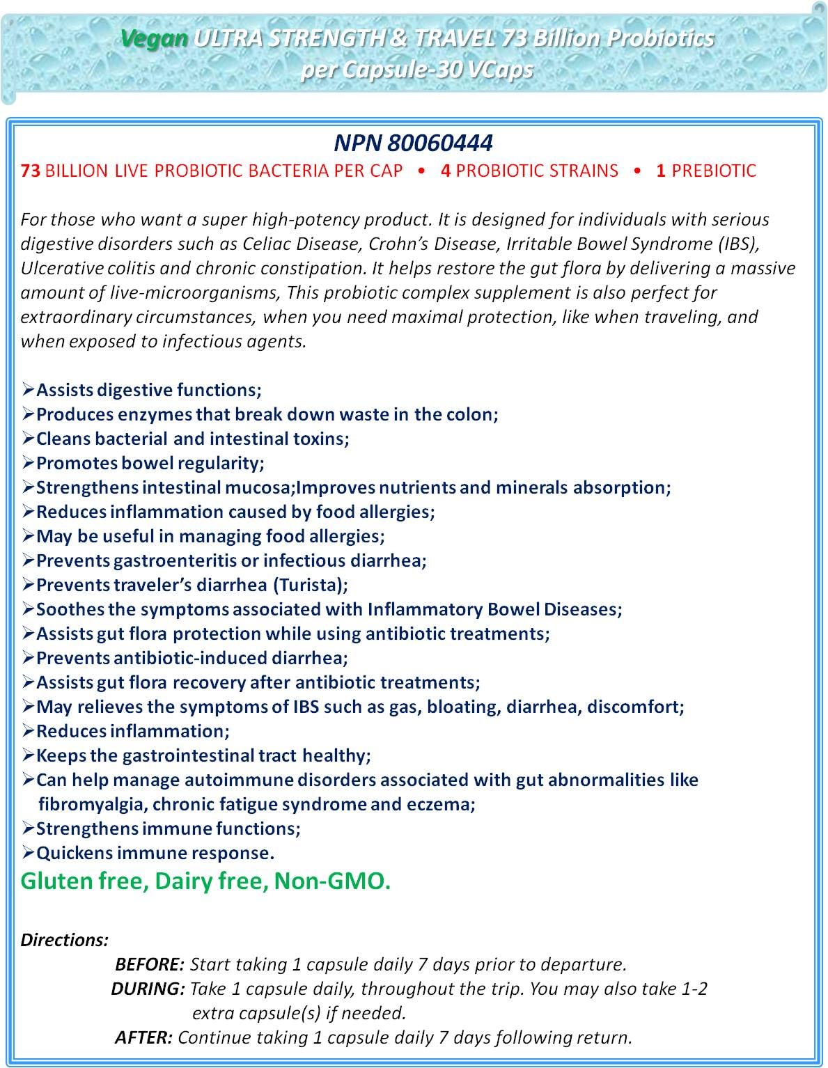 NOVA Probiotics Vegan Ultra Strength 73 Billion CFU - 30 Capsules - image 3