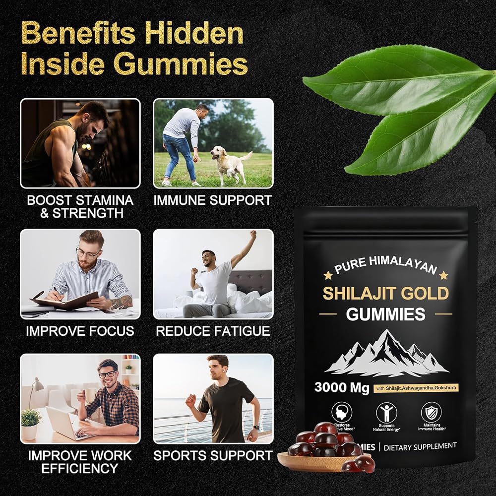 Lyndops Shilajit Gummies Pure Himalayan Gold - 80 Gummies - image 3